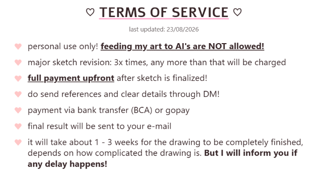 scgarden02's tweet photo. My money is running pretty short and I need to buy my daily supplies </3 so here's my proper introduction post for my c0mms sheet! Check out the link below in comments for more clear sample of my art :D

#artidn #zonakaryaid #artistindonesia https://t.co/XDhI8S2gn7