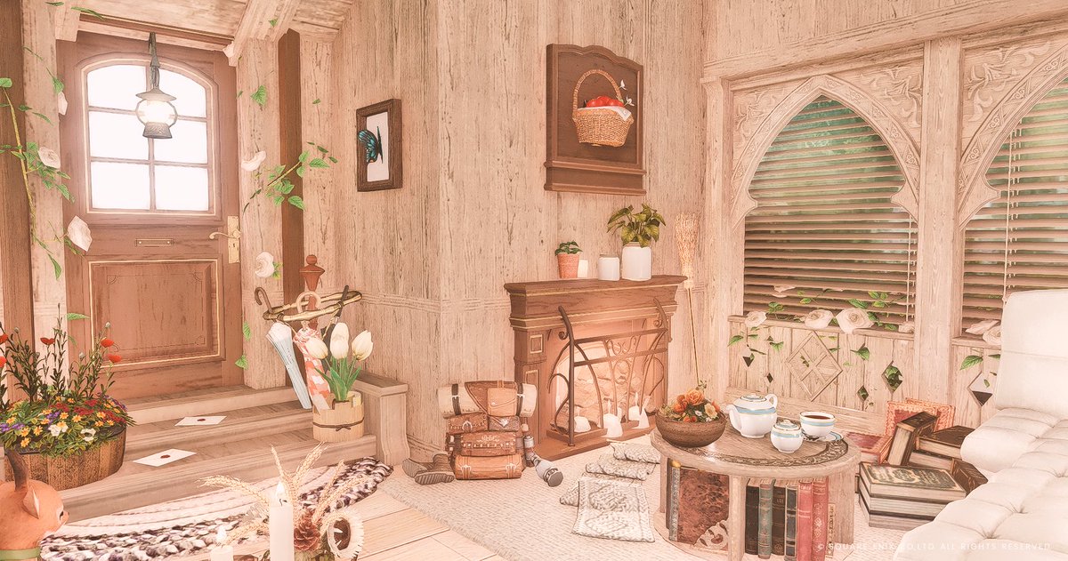 sl7alk7's tweet photo. 「Harvest Nook」
🏷️ #Yuine_hsg

秋と木の温もりを感じるお部屋を作りました。
見学、撮影ご自由にどうぞ。

住所：Mana Pandaemonium ゴブ30-20【S】

#FF14ハウジング
#FF14Housing https://t.co/0S1bgjzzlU