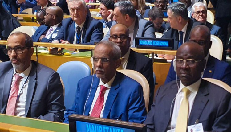 Mauritanie0tous's tweet photo. ��وريتانيا تعزز حضورها الدبلوماسي في المحافل الدولية بمشاركتها في المناقشة العامة للجمعية العامة للأمم المتحدة، حاملةً صوتها ورؤيتها حول قضايا السلام والتنمية والتعاون الدولي. 🇲🇷🌍 https://t.co/PwhyfrMCK1