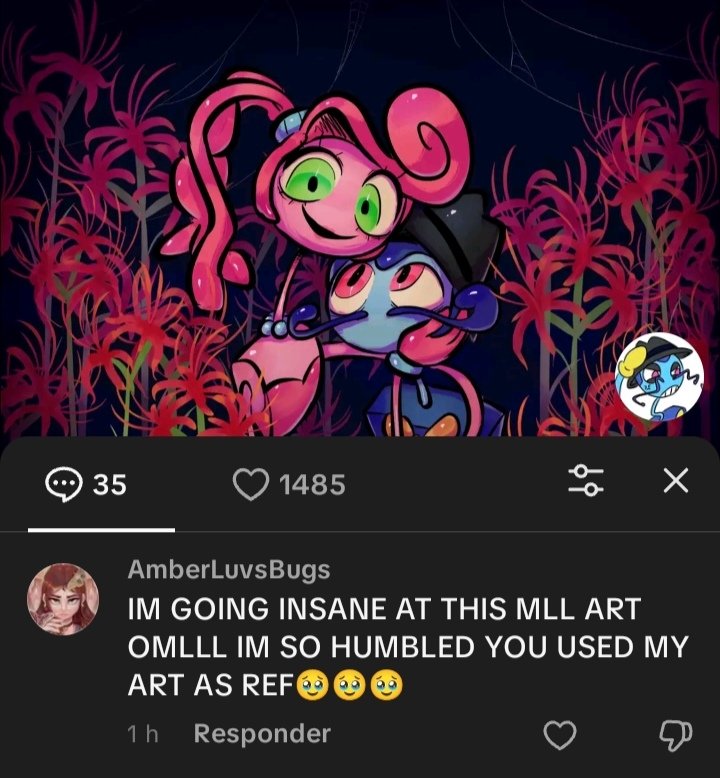 Weirdloock's tweet photo. I forgot to mention it but Amber commented on one of my art pieces on tiktok 💔.. I almost died that day https://t.co/CqMlvJiIpq
