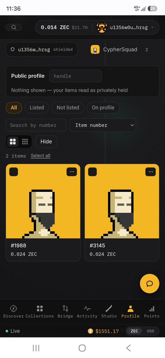 onyx__Fury's tweet photo. I mint  2 nft @CypherSquadZec yesterday  I believe  @zec_bit 

 SEEEL 1 2
Seel 9

Everyone  SAy
Scam but I believe  @CypherSquadZec
 AND YESTERDAY  I TOLD UU guys 👦  
1 mint fee 7 
Best offer 0.15 zec 
Butt everyone  said scam lol I always  believe @zec_bit support  Project https://t.co/FgX02QsGSM