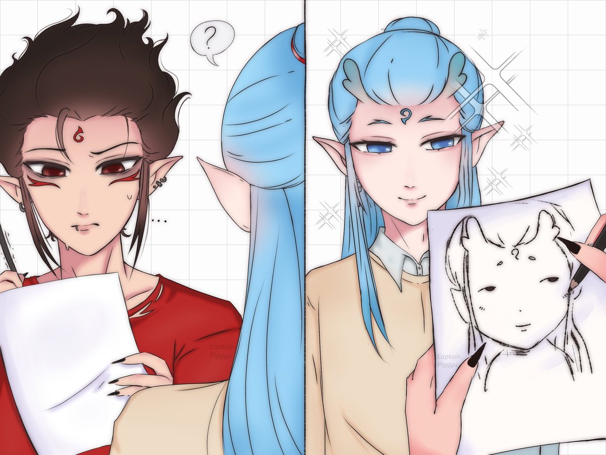 Captaincrabx's tweet photo. ❤💙 #oubing #nezha2 https://t.co/iVTEGmmbve