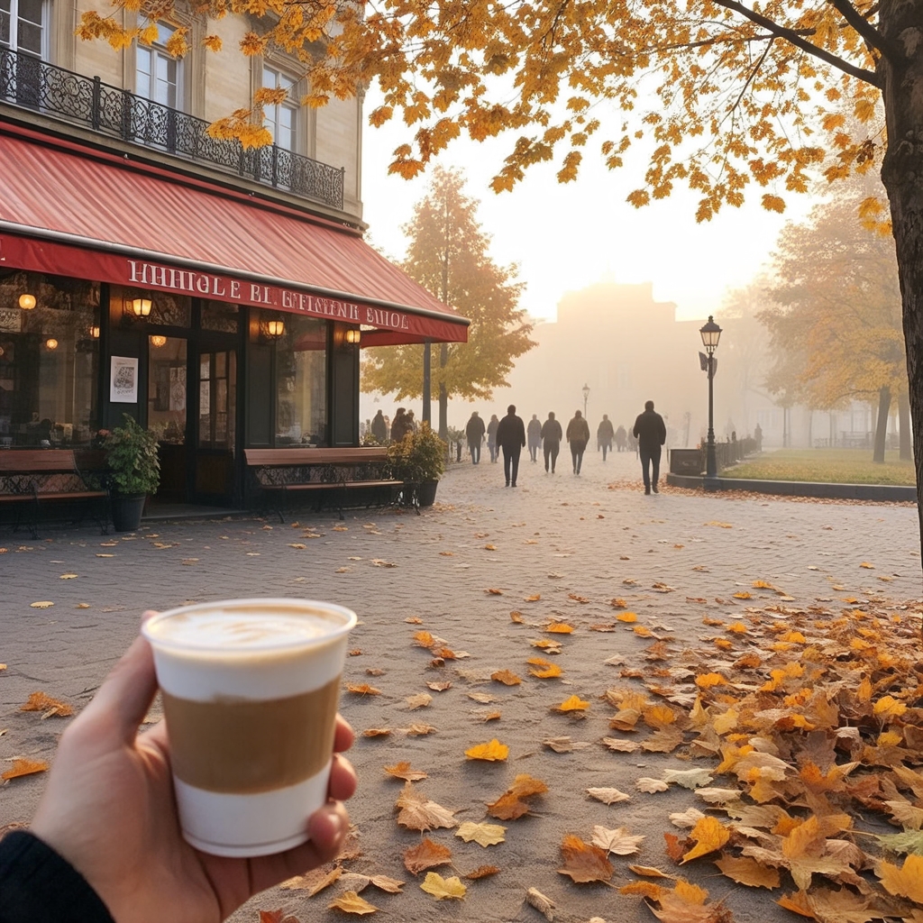 DeonnaRitzs2k's tweet photo. [Sunny autumn afternoon: crisp air, golden leaves, perfect for a walk with a warm coffee in hand! ]， https://t.co/35RC0G84Eb