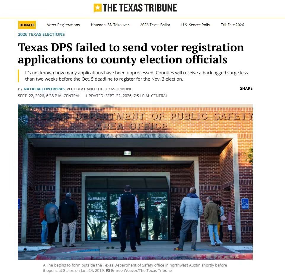 AllisonCampolo's tweet photo. This. Is. Awful. 

We have long advocated for people only registering directly through your local elections office but this is still absolutely egregious. It will be truly be nearly impossible for these counties to process this many voter registrations in two weeks. And the fun doesn't stop there: 

During the primary we had people who registered to vote THREE MONTHS before the election - through a voter deputy registrar - and still weren't on the voter rolls by March because the Secretary of State itself couldn't handle its literal job to process the registrations.

This is outrageous. 

Also as any county chair and elections administrator in the state knows, NO ONE is feeling better about the people who build & maintain TEAM running this show. That software which runs our state elections is an absolute dumpster fire and I'm furious that we are relying on this software group to manage this crisis. 

Please, please vote out everyone who manages this state so we can fix literally everything.

https://t.co/zWAK7CNSuC