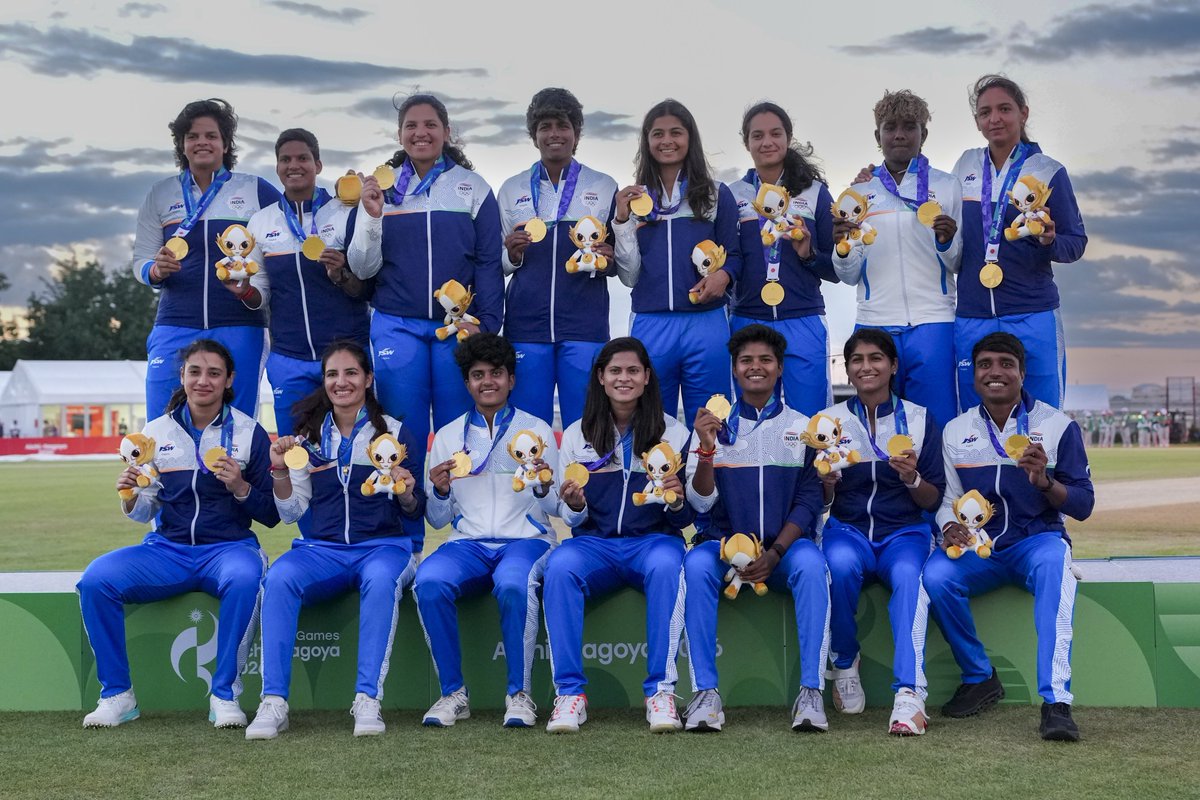 SanjayJhaBihar's tweet photo. भारत की बेटियों की शानदार जीत!

Congratulations to our Women’s Cricket Team on winning the Gold Medal at #AsianGames2026 by defeating Sri Lanka. 

We're proud of you all.

#Cheer4Bharat
@BCCIWomen @IndiaSports https://t.co/tEW1vFAD6p