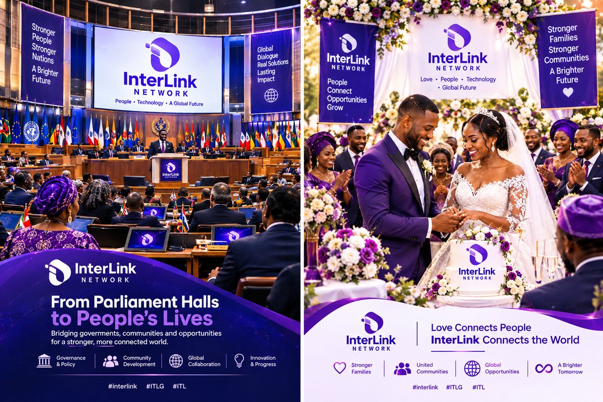 Blessingfapo's tweet photo. InterLink Network celebrates love, unity, and new beginnings. 💜🤍 Supporting weddings reminds us that strong communities are built when people stand together in every beautiful moment of life. 🌍💍

#interlink #ITLG #ITL https://t.co/P0Bj4NogmR