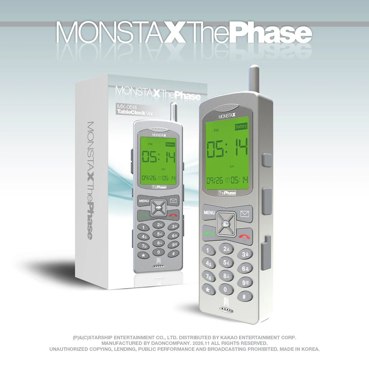 cokodive's tweet photo. **MONSTA X - EP [THE PHASE] (MX-0514 TABLE CLOCK VER.) Pre-Order Open** ⏰🔥
Elevate your space with MONSTA X's special MX-0514 Table Clock Ver. album—grab yours now on #COKODIVE! 🛒💨

🛒 https://t.co/eJP8m9VesO

#MONSTAX #THE_PHASE #MONBEBE #COKODIVE #KpopMerch #Kpop #Kgoods https://t.co/v0BEx0S5ew