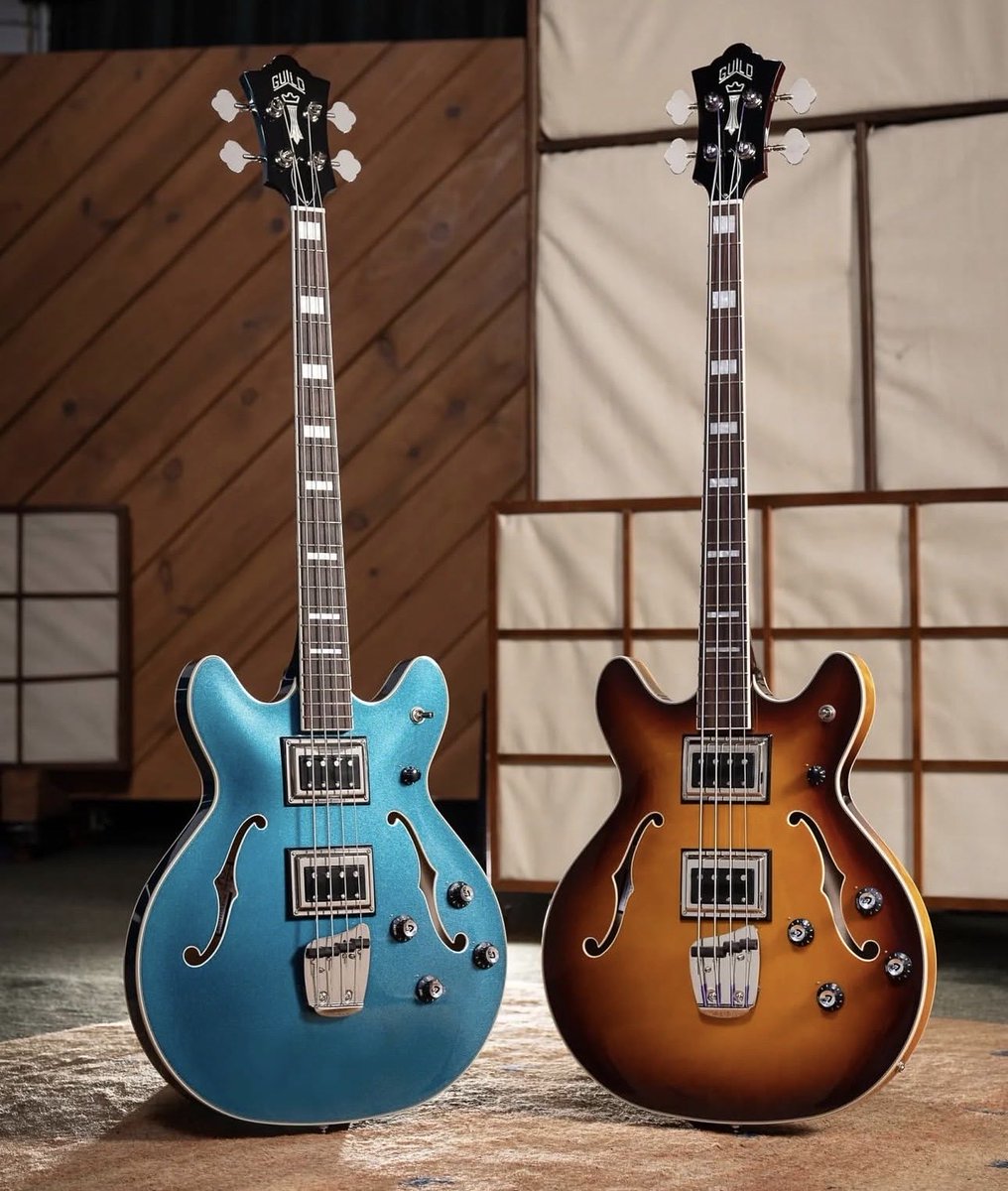 BassMagOnline's tweet photo. The newly unveiled Guild Starfire Starfire Deluxe Bass available in Teal the Deal and Sweet Tea gloss finishes https://t.co/woCEaqPUHJ