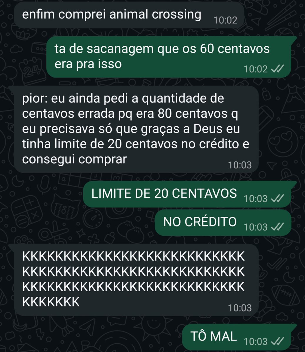 Keru1505's tweet photo. isso aqui sendo diálogos com o mesmo amigo mas em finais de meses diferentes https://t.co/Gy8wX7ZgLz
