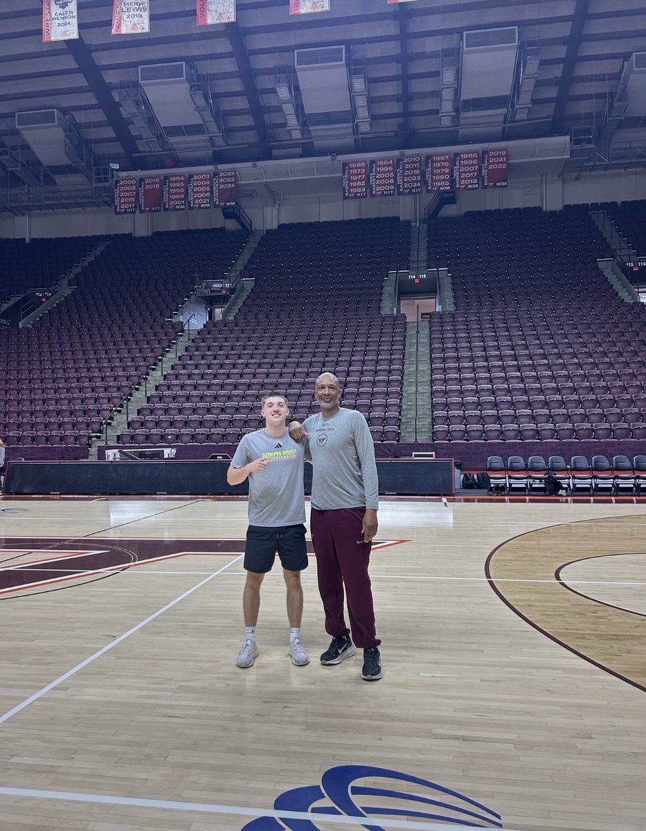 NEXTGENPROSP's tweet photo. 2028 | 6’4” PG Ryder Akins (@ryderakins12) of GRC (KY) / @TennImpact was on an unofficial visit to Virginia Tech University https://t.co/IqsRVJTcnE