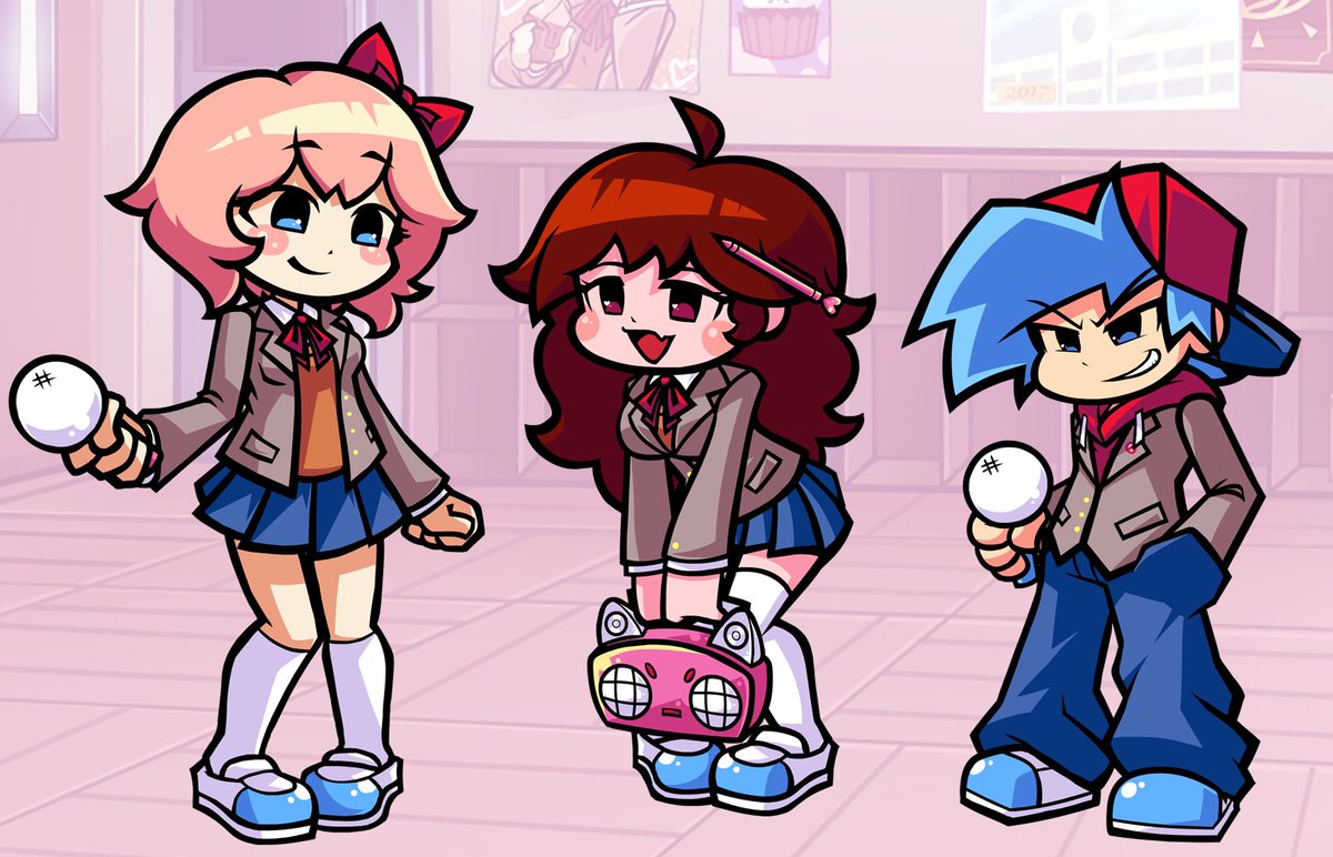 SirDusterBuster's tweet photo. I've come a long way since the original DDTO sprites

Restylizing BF/GF has been fun, plus I like giving their uniforms little character quirks
#FNF #DDTO https://t.co/FJOMsWlNht