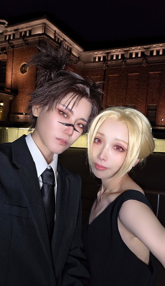 kawashiro000's tweet photo. 九十九と脹相

バー衣装併せしました🍸

九十九由基：クロ @k_kuro66
#アコスタ京まふ
#アコスタ京都市京セラ美術館 https://t.co/pbFl6Aq1ar