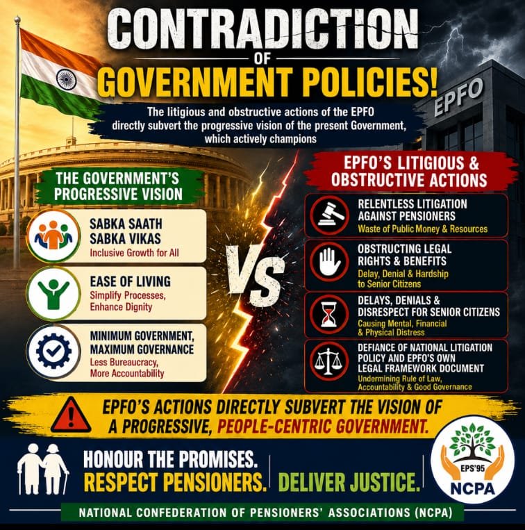 NCPApohw's tweet photo. 🔊 ​The EPS-95 Higher Pension isn’t a concession—it’s our Statutory Right. 

Judicial mandates must be honored transparently. End the procedural delays and uphold true social security for pensioners.

@socialepfo
@officialepfo
@labourministry
@PMOIndia https://t.co/evQCy6RAyC