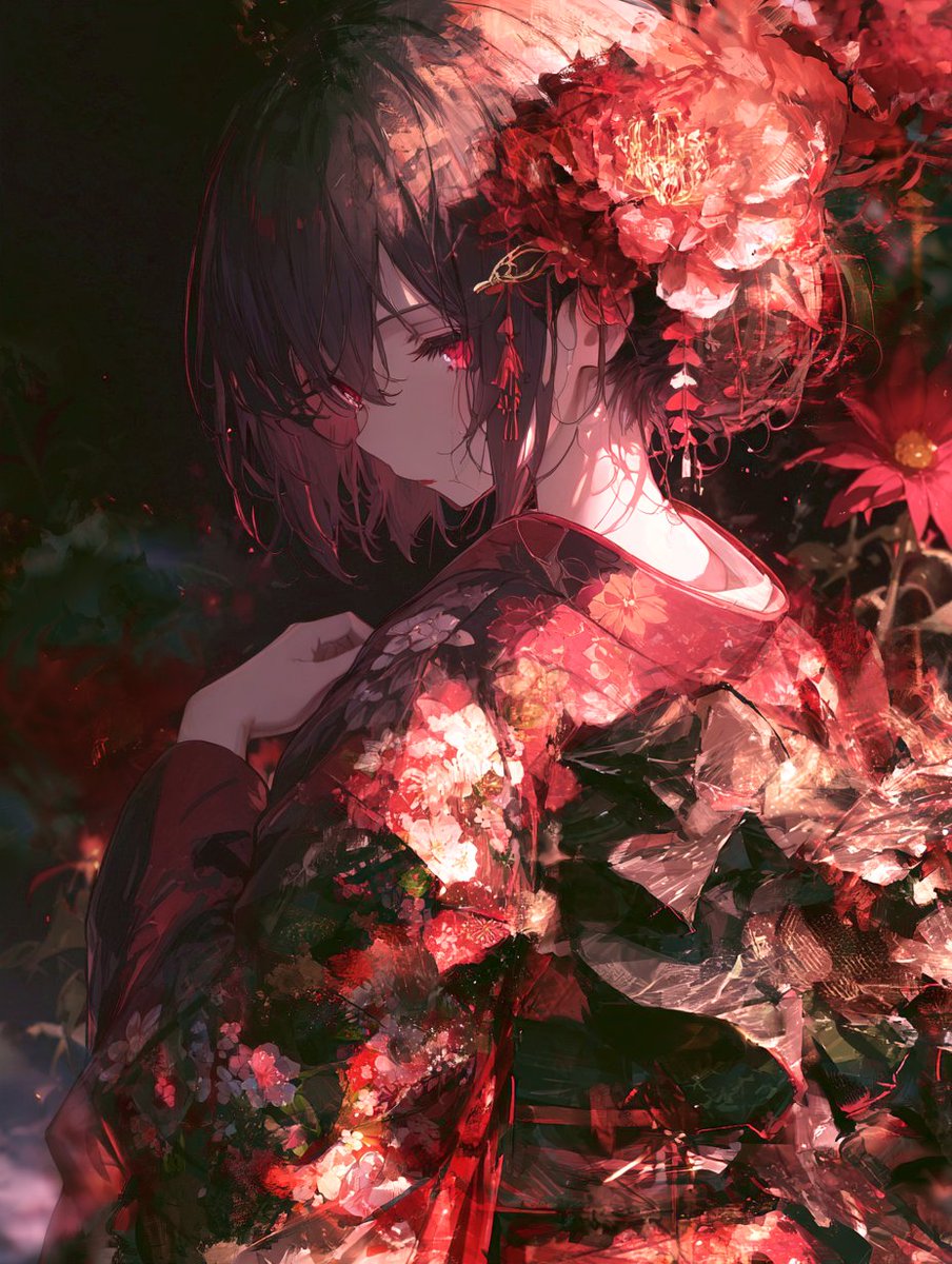 harumaron's tweet photo. 紅色
紅花はエジプト原産の見た目はとげとげしい黄色い花。この赤色色素を用いて紅色染料がつくられた。平安時代に化粧品として貴婦人に大流行。
最初は「呉藍」（くれあい）とよばれ、後に「くれない」へと変化していった。 https://t.co/8KcwWSrXxa