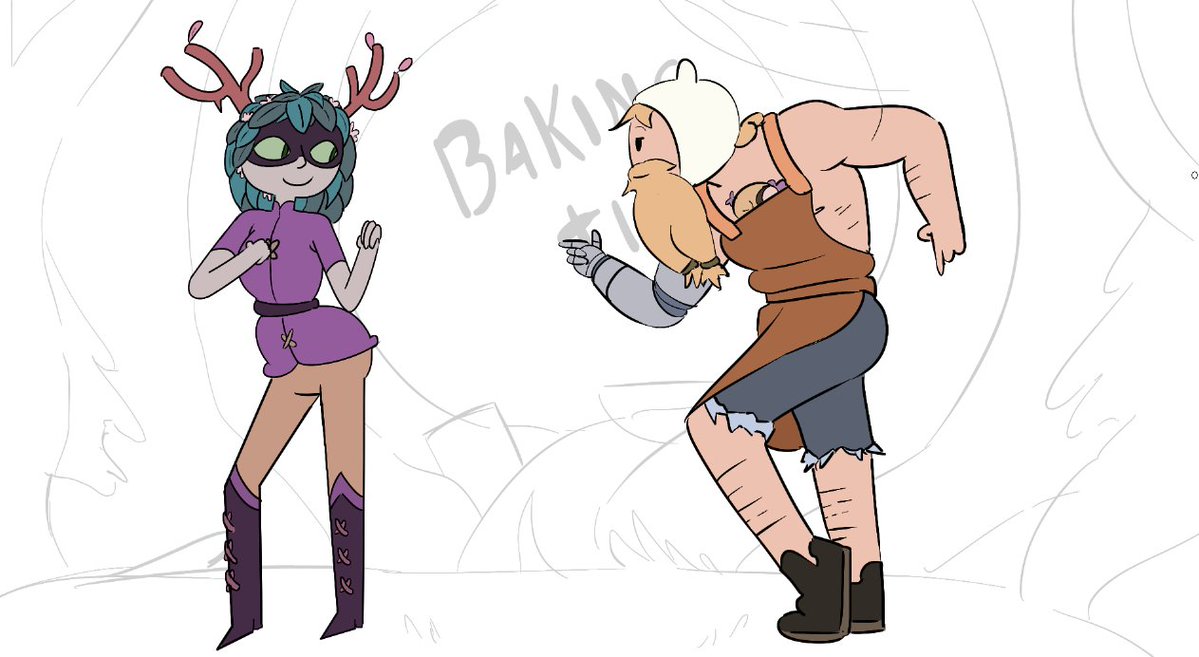 RuleBandit's tweet photo. Color Test and I'm slowly working my way through the animation for Lizard Princess and Bandit Princess, though I don't think this will be the best scene among the others—my apologies. https://t.co/Cj13x6Jo30