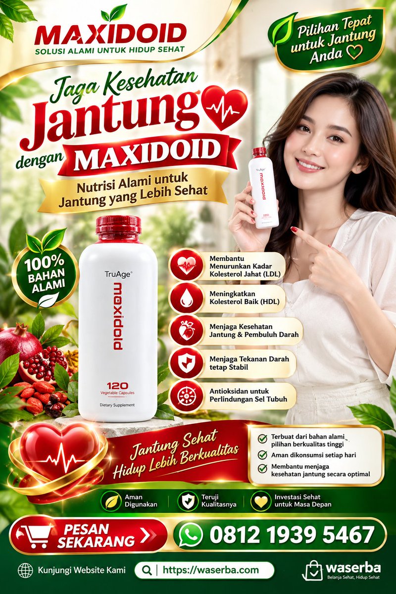 partnercobisnis's tweet photo. Terapi herbal jantung dengan maxidoid info lengkap di https://t.co/GFtcISGlfH
#jantung https://t.co/VpB7muNXT3