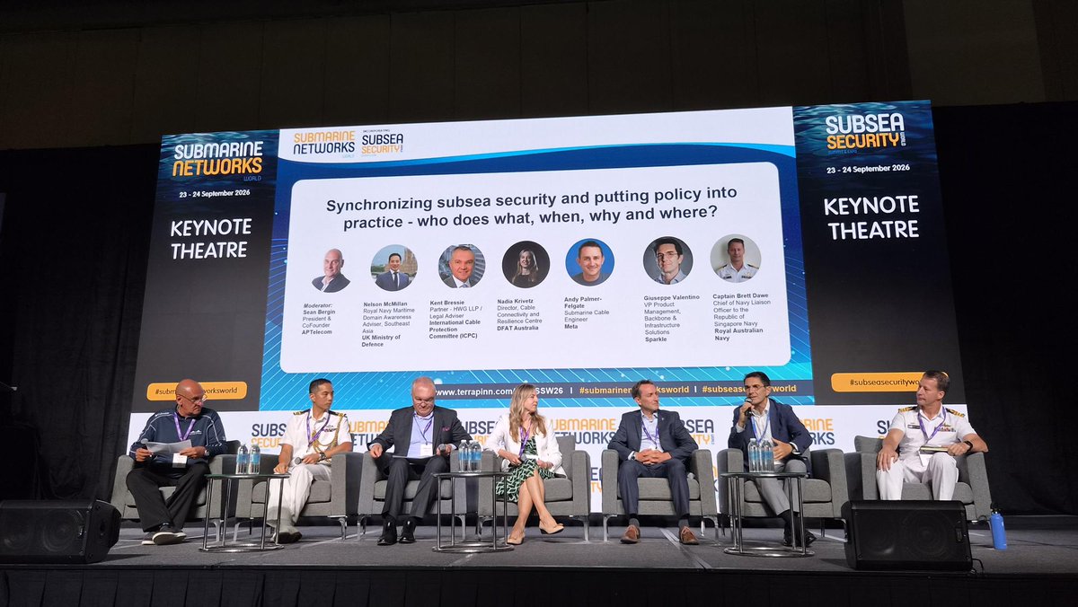 SubNetsWorld's tweet photo. 🔥 PACKED HOUSE at #SNWxSSW 2026!

Day 1 is off to an incredible start with TeleGeography, Nokia, Meta, UK MOD, Royal Australian Navy, ICPC, DFAT Australia, Sparkle &amp; APTelecom taking the Keynote Stage.

And this is only the beginning. 🌊 https://t.co/qftbKIblkd