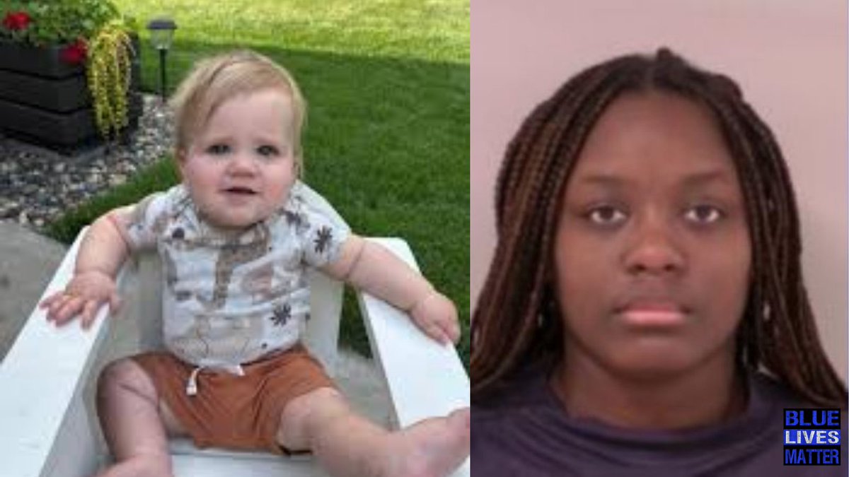 bluelivesmtr's tweet photo. EVIL EXISTS: This week marks one year since Theah Russell k*lled white infant Harvey Muklebust at a Savage daycare.
⠀
Harvey Gene Muklebust was 11 months old, days short of his first birthday, when he stopped breathing at Rocking Horse Ranch Childcare on September 22, 2025.
⠀
Police say Russell put her fingers down his throat until he stopped breathing. "I choked him, and he stopped breathing," the complaint quotes her.
⠀
Scott County Attorney Ron Hocevar said the medical examiner ruled the manner of de*th homicide by suffocation.
⠀
A Scott County grand jury later indicted Russell on premeditated first-degree m*rder and first-degree m*rder while committing child abuse.
⠀
She has not been convicted. She has been held on multimillion-dollar bail.
⠀
The 911 call went out at about 10:10 a.m. An officer found Harvey unresponsive, white and blue around the mouth, with no pulse.
⠀
Police say Russell also attacked another infant, identified as P.K., twice in the days before. That child was found with blood and foam at the mouth and turned purple.
⠀
Russell admitted those attacks too, police said. Chief Brady Juell said she stopped one attempt because "it scared me again."
⠀
Juell said Russell had worked at the center about three weeks and had a record of attention-seeking conduct, including setting fires and making bogus 911 calls.
⠀
Prosecutors have not filed a hate-crime count. The charging papers give no racial motive.
⠀
The first anniversary of that Monday morning falls this week. The first-degree indictment is what sits on the Scott County file.
⠀
#Minnesota #Savage