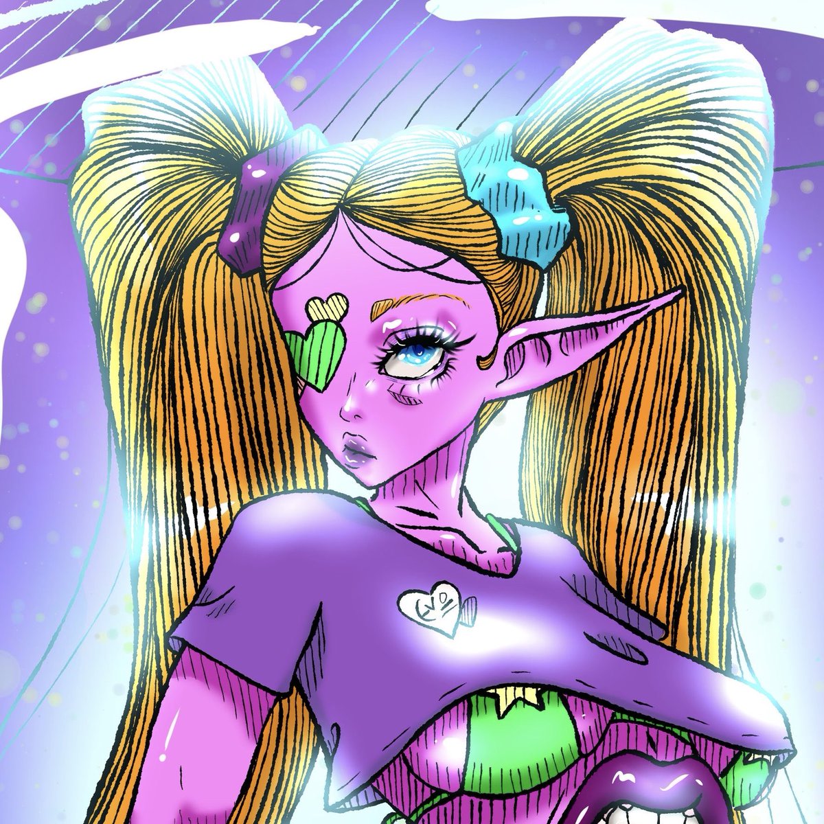 Evocrysart's tweet photo. Wnjoy my baja blast monster girl 🖤🖤✨ #monstergirl #digitalart #nsfw #render #art #artist #shadowbanned #fantasyart #characterdesignㅤ #oc #originalcharacter https://t.co/jL1x015Zws