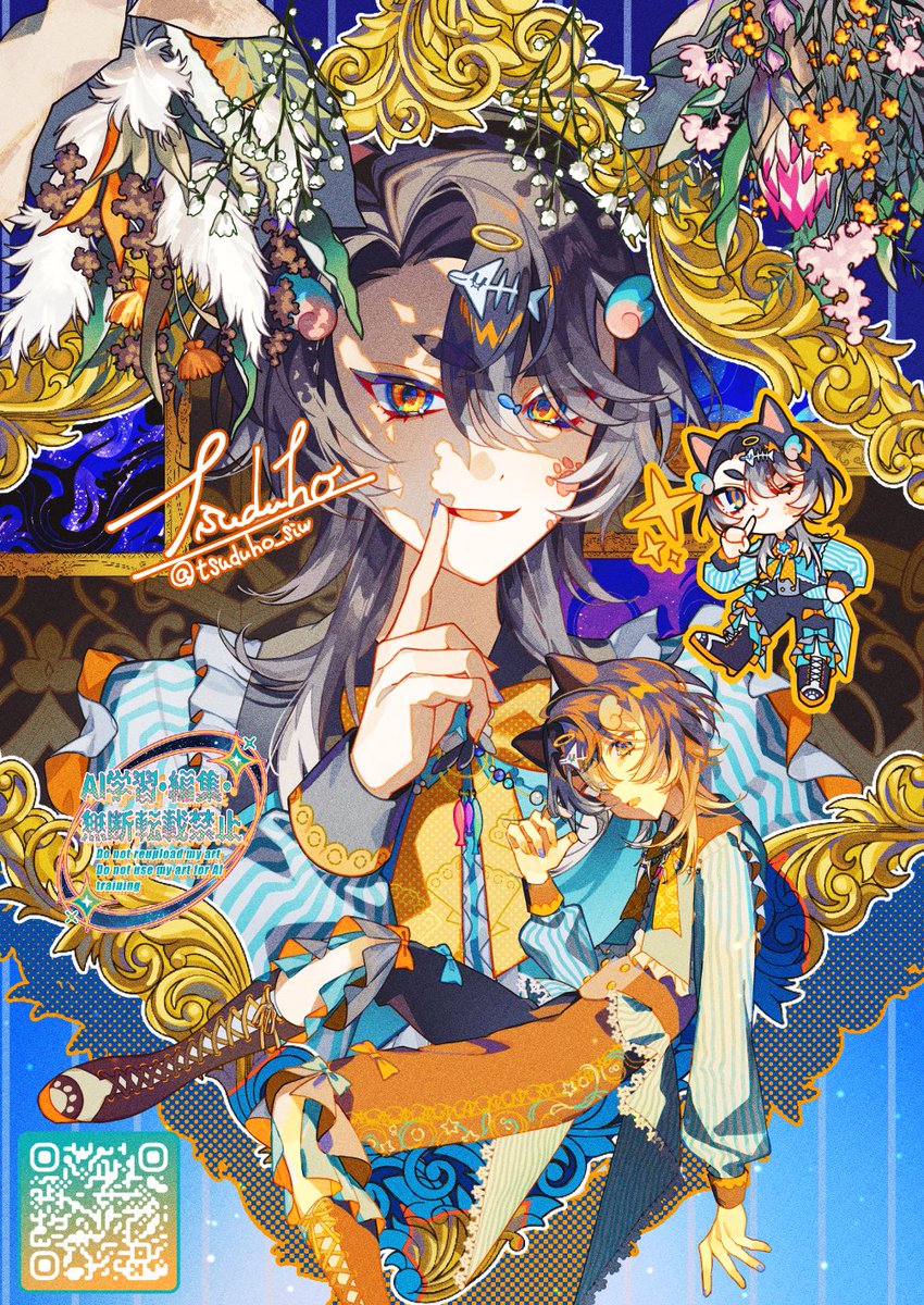 tsuduho_siw's tweet photo. OC🐱🐟　💐 https://t.co/flyB3BV0gM