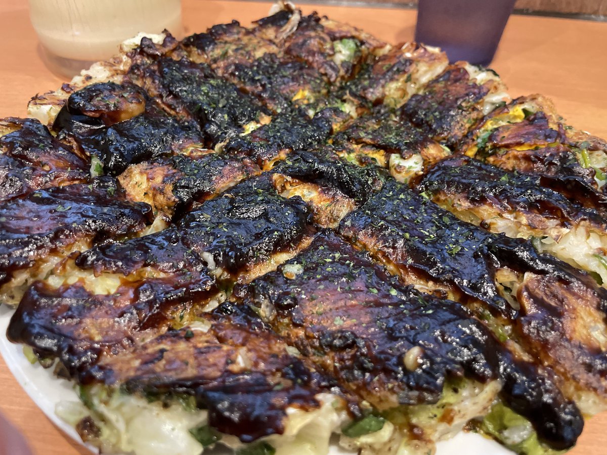 ooooooo45's tweet photo. お昼ごはんはお好み焼きです🦑 (@ ふきや in 福岡市, 福岡県) https://t.co/TlYrCMLSiD