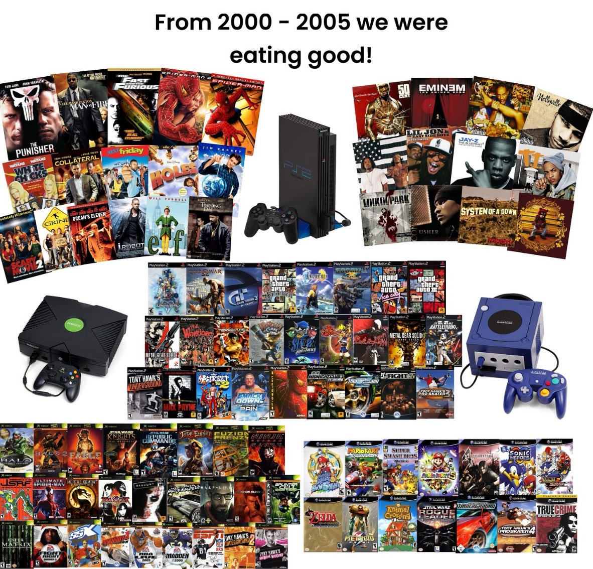 ShitpostRock's tweet photo. Millenials grew up with all of this then decided to completly ruin gaming the second they got the chance to work in the industry https://t.co/0fBxdEE0uY