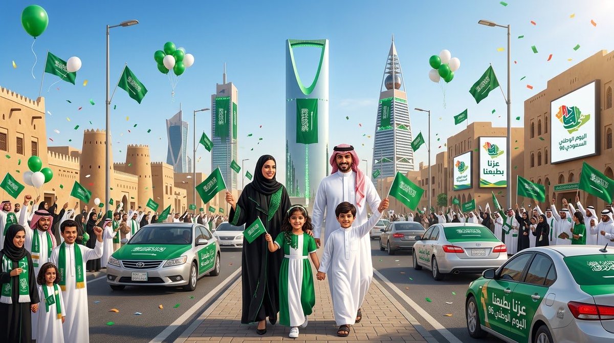 abohasan232's tweet photo. 🇸🇦 وطنٌ يصنع المستقبل.. وبشغف أبنائه تعتلي الهمم.

في اليوم الوطني الـ96، نعتزّ بمسيرة مجدٍ تتجدد، ونهضةٍ تبني الإنسان وتستشرف الغد نحو #رؤية_2030 🇸🇦✨
كل عام والوطن المعطاء في عزّ ورفعة.

#اليوم_الوطني_السعودي_96 #عزنا_بطبعنا #السعودية https://t.co/boFmJpgMst