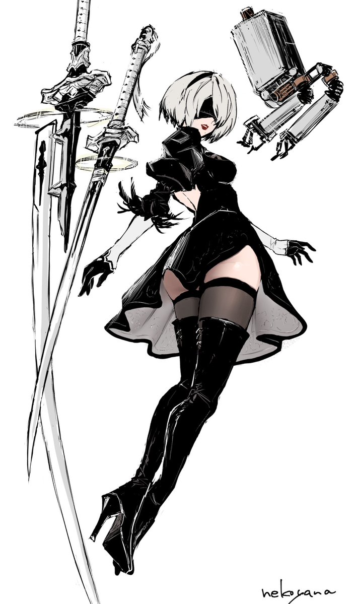 2B_pod042's tweet photo. ……どこを見ている？ https://t.co/0W0O7cgIIC