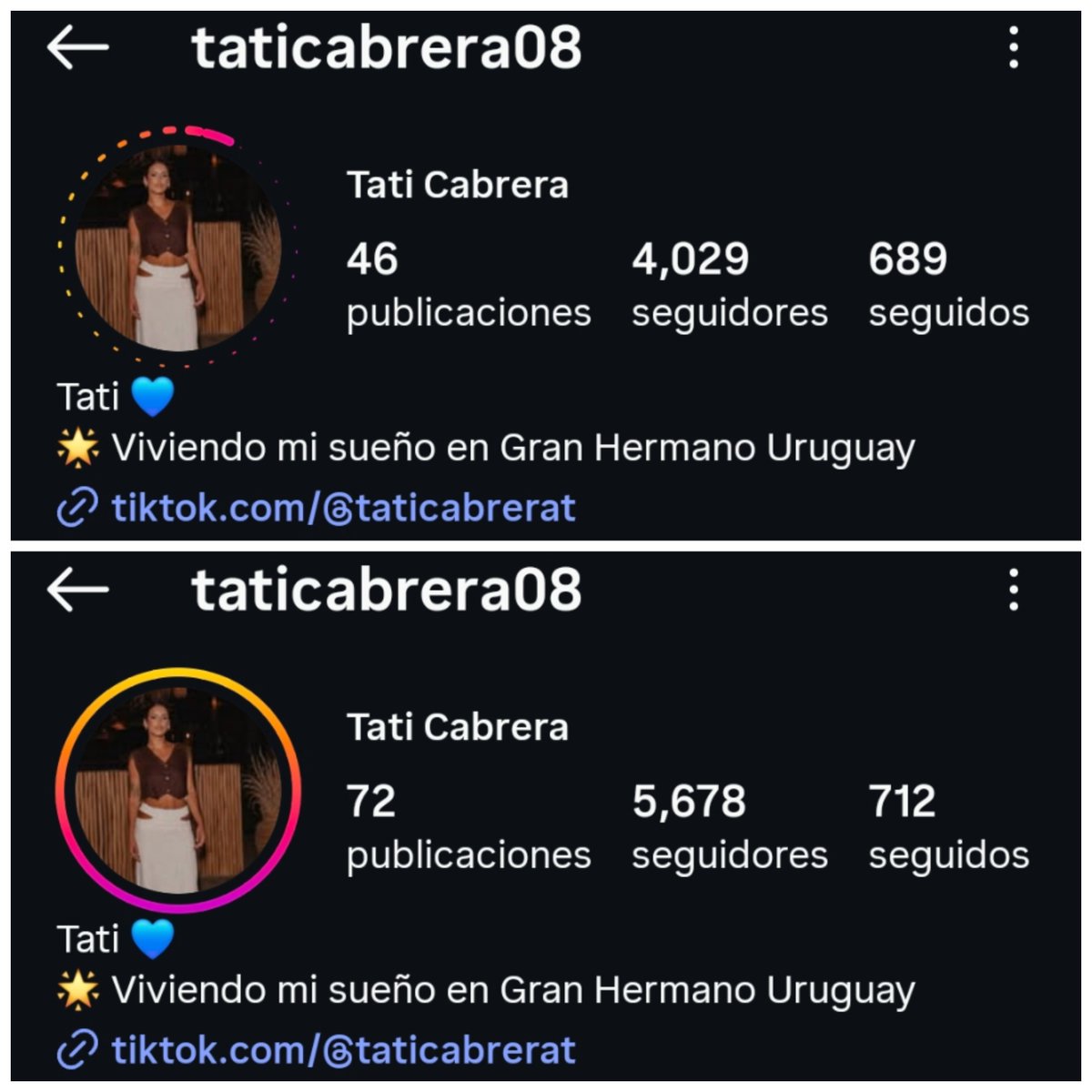 jesreb_'s tweet photo. TATIANA es la primera eliminada, subió muy pocos seguidores en Instagram. La ayudamos? 

SEGUILA‼️
https://t.co/xwdp6sncxQ

#GranHermanoUY #GranHermano #GHUY #GH https://t.co/jDAYWnGStR