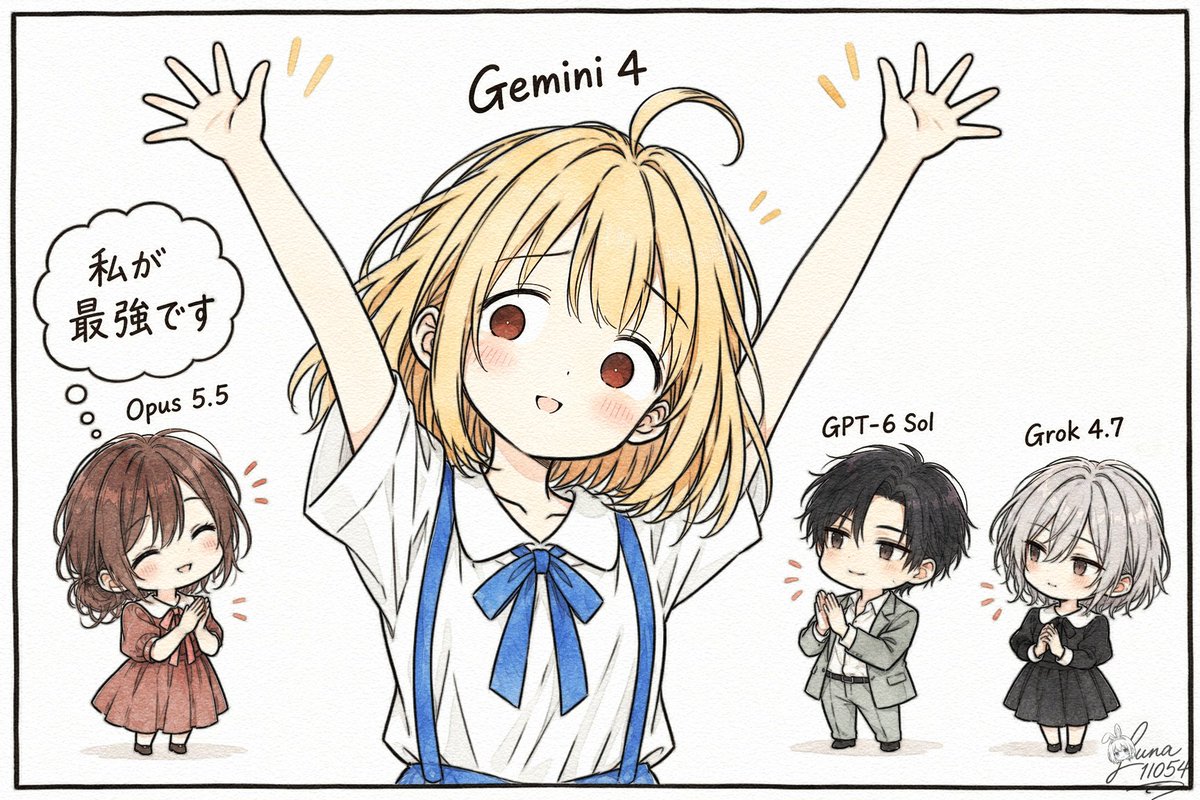 Luna11054's tweet photo. Geminiたんが最強、最強なのだ… https://t.co/jQgURE0ivZ