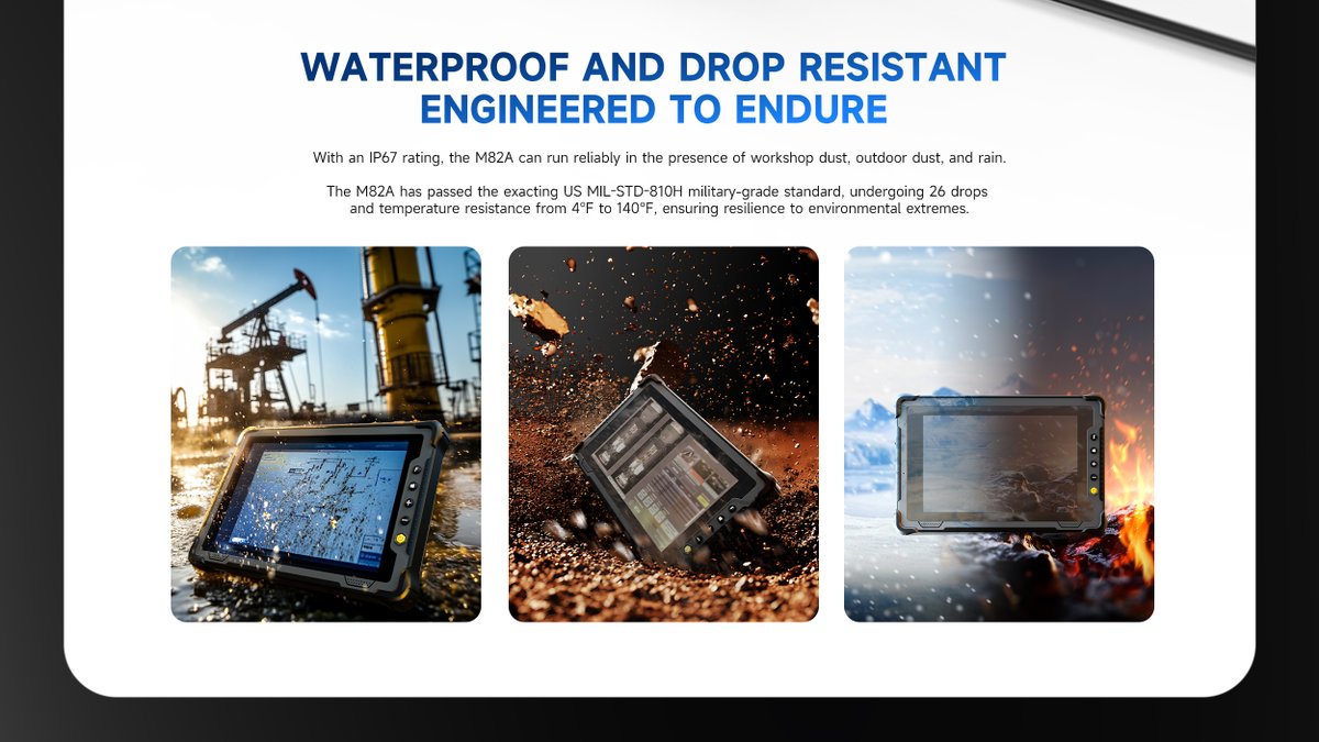 theonerugged's tweet photo. ONERugged #M82A combines 12th Gen Intel® Core™ computing power with IP67 rugged durability in a compact 8" tablet, empowering field teams to handle complex tasks on site.
👉 Read full feature: https://t.co/UBgTVdXJRz
#ONERugged #RuggedTablet #FieldOps #RuggedPCReview https://t.co/OouU8Rxo2T