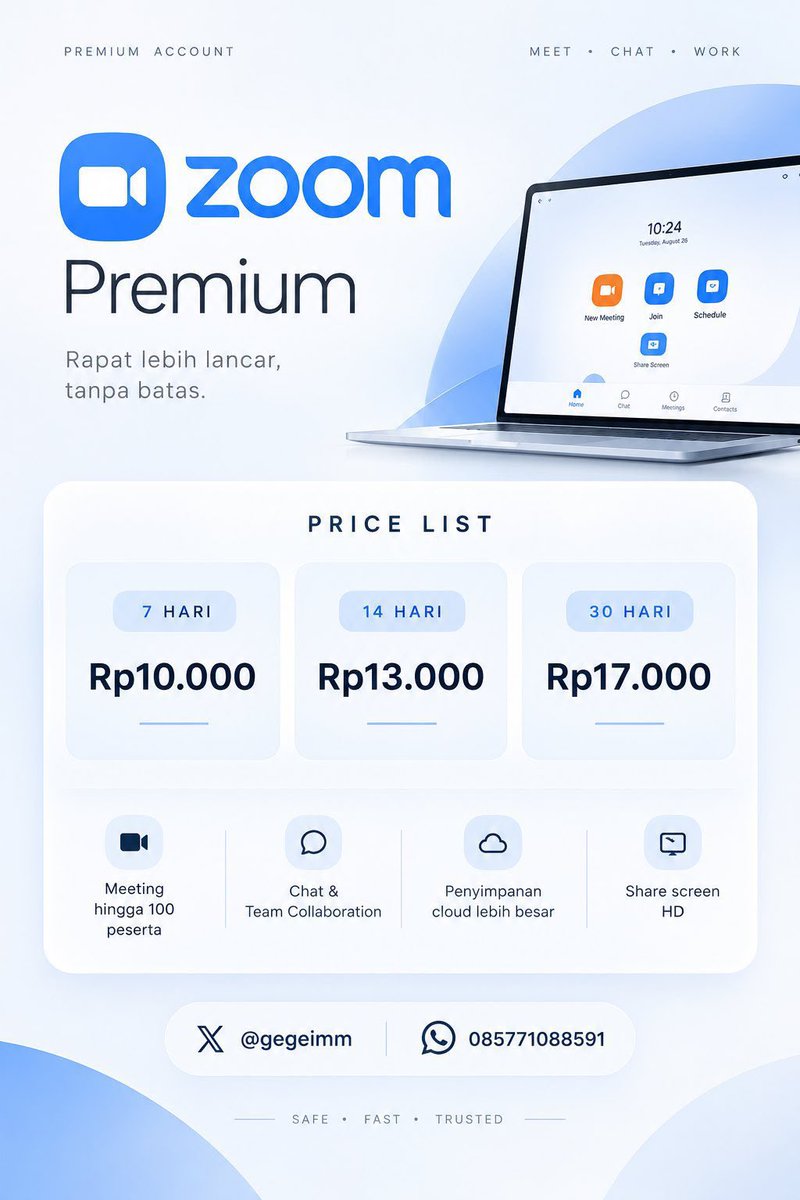 geiimstore's tweet photo. pagii everyone!
aku jual zoom premium pro lagi promo murah banget ni

ZOOM https://t.co/iKlZ7lzsAw 

:: 📞 order ke whatsapp: https://t.co/BQqeiZ7syP https://t.co/EOkzxkcmBC
