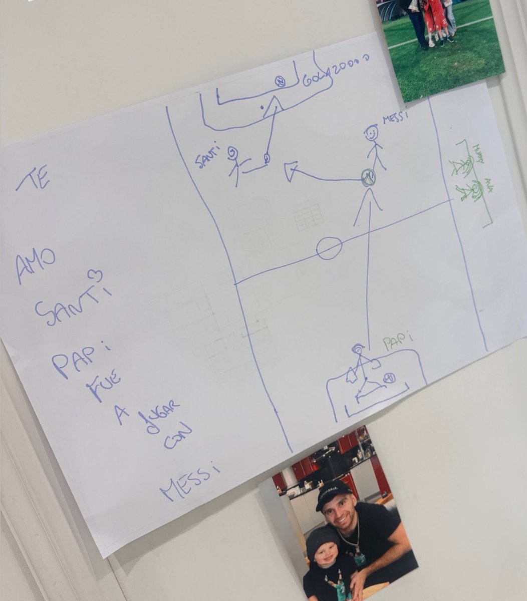 sudanalytics_'s tweet photo. “PAPI SE FUE A JUGAR CON MESSI”.

El mensaje que le dejó Dibu a su hijo. 🥹🇦🇷 https://t.co/ePOoJ5js98