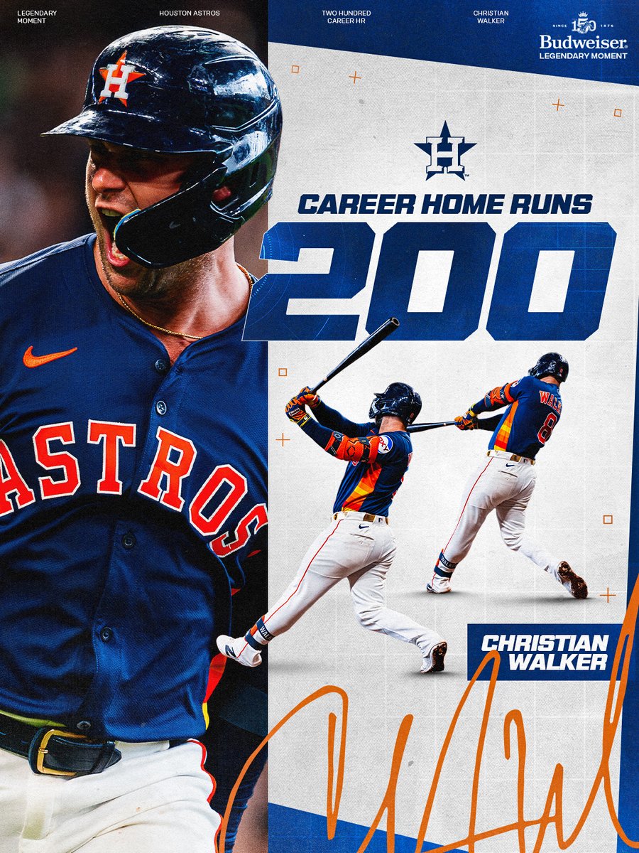 astros's tweet photo. CWALK WITH NUMBER 200!!!!!

#ChaseTheFight x @budweiserusa https://t.co/mrbBhOYRZH