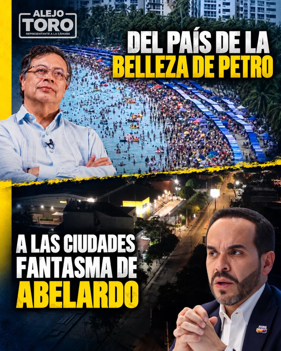 AlejoToroAnt's tweet photo. NI 2 MESES LLEVA ABELARDO Y YA TENEMOS CIUDADES LLENAS DE TERROR‼️

Colombia pasó de tener récords mundiales en Turismo con @petrogustavo a ciudades fantasma aterrorizadas por grupos criminales con Abelardo

su “seguridad” es puro show https://t.co/fsAe1psvdc