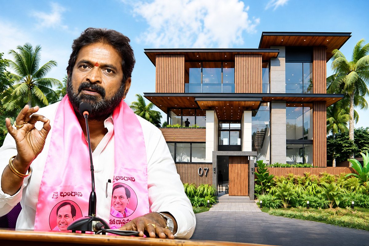 Telugu360's tweet photo. శ్రీనివాస్ గౌడ్ ..ఉద్యమంతో కుబేరుడైన మరో నేత ?

ఓ యూట్యూబ్ చానల్‌కు తన హోమ్ టూర్ చేయించారు మాజీ మంత్రి శ్రీనివాస్ గౌడ్.

తెలంగాణ ఉద్యమంలో గెజిటెడ్ అధికారుల సంఘం నేతగా, సాధారణ కూకట్‌పల్లి నివాసంతో రాజకీయ ప్రయాణం ప్రారంభించిన శ్రీనివాస్ గౌడ్.. పదేళ్ల మంత్రి పదవి ముగిసేసరికి రూ. 50 కోట్లకు పైగా విలువైన విలాసవంతమైన ప్యాలెస్‌కు యజమాని అయ్యారనే విమర్శలు ఈ వీడియోతో ప్రారంభమయ్యాయి.

కోట్ల రూపాయల ఇంటీరియర్లు, ప్రైవేట్ లాంజ్‌లతో ఇంద్రభవనాన్ని నిర్మించుకుని యూట్యూబ్ హోమ్ టూర్లలో ఆడంబరంగా ప్రదర్శిస్తున్నారు. దీంతో అవన్నీ ఎలా వచ్చాయన్న ప్రశ్న సామాన్యుల్లో వస్తోంది.

శ్రీనివాస్ గౌడ్ హోమ్ టూర్ చేయించిన ఇల్లు శ్రీ ఆదిత్య రిజర్వ్ విల్లాస్ అనే విల్లా కమ్యూనిటిలో ఉంటుందని నెటిజన్లు గుర్తించారు.

డబుల్ బెడ్‌రూమ్ ఇళ్లు, రేషన్ కార్డుల కోసం దశాబ్దాలుగా నిరీక్షిస్తున్న సామాన్య తెలంగాణ పౌరుడికి.. ఉద్యమ నేపథ్యం నుండి వచ్చిన నేత కొద్దికాలంలోనే సాధించిన ఈ ఊహించని ధనార్జన, ఐశ్వర్య ప్రదర్శన తీవ్ర ఆగ్రహాన్ని తెప్పించడం సహజమే.

#SrinivasGoud