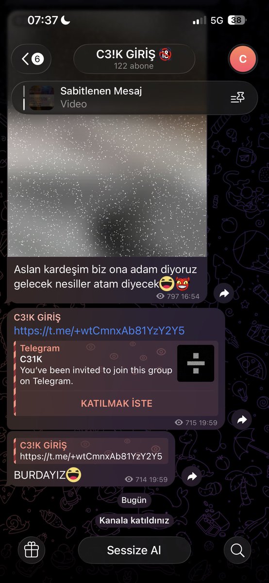 selimcan06s's tweet photo. ⚠️ DİKKAT

“c31k” adlı grup/kanal hakkında bazı ciddi iddialar dolaşıyor. Özellikle tehdit veya saldırı planlamasıyla ilgili içerikler gördüyseniz, bunları paylaşmadan önce doğrulayın ve mümkünse ekran görüntüsü/link gibi kanıtları saklayın.

Şüpheli veya acil bir durum var. https://t.co/3lkBqSMuLA
