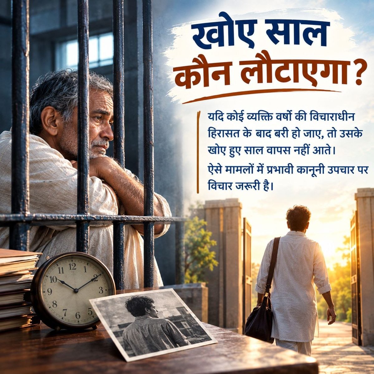 JitendraaJio's tweet photo. @YssSpeaks Why should Undertrial Prisoners be punished before verdict❓ Implementing Bail is Rule, Jail is Exception is Nyayik Sudhar. #RightToBail https://t.co/tg7r7JXEen