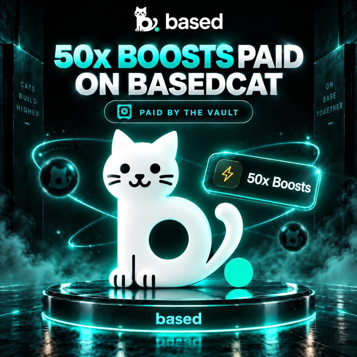 trybasedd's tweet photo. Another 50x Boosts paid on $BASEDCAT voted by holders.

routed through based. https://t.co/jFwGTvNSur