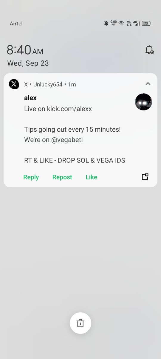Unlucky654's tweet photo. @Aleex_ @vegabet Thanks Chad 

B5ZWR8jvZSFXVZc63u55ffxExdoTS5hEJohub3g6XRUy https://t.co/vaG6o6ZZDh