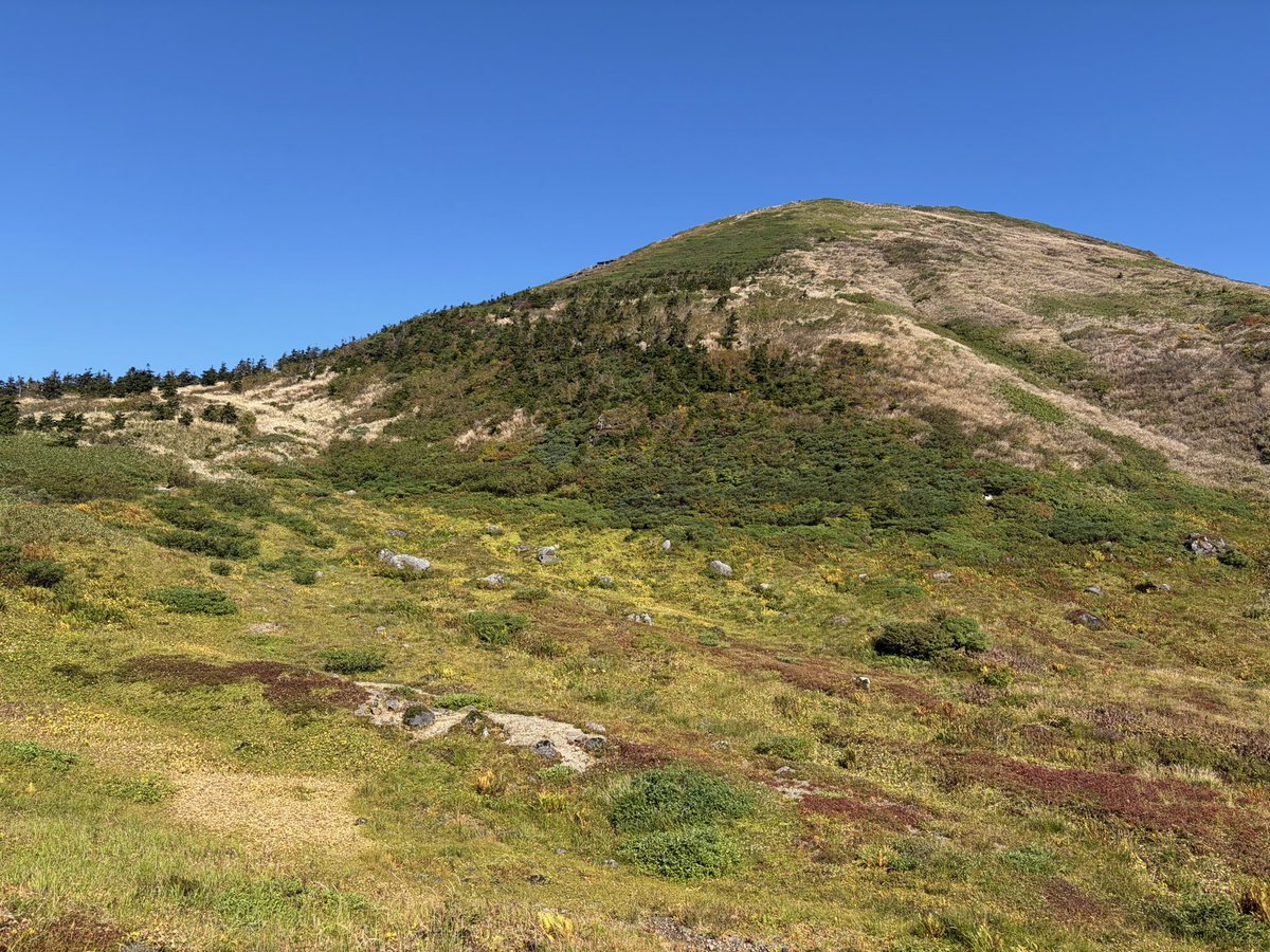 ok_makoto's tweet photo. 八甲田山(大岳)登山は、台風一過で快晴の秋晴れのもと、気持ちよく歩けて良かった🍁 https://t.co/9X2emwh1k6