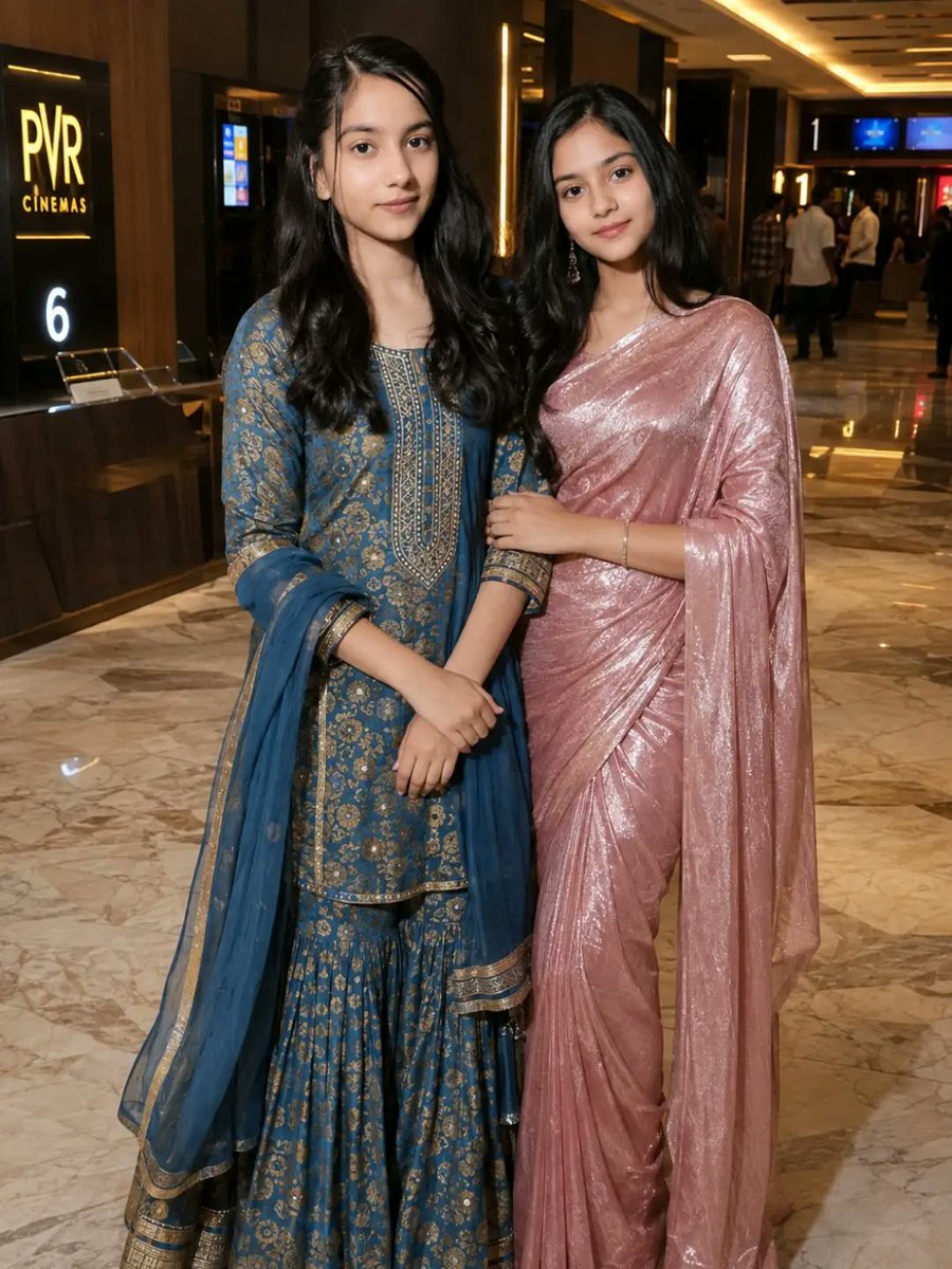 MyrtleHeggood's tweet photo. Photo by Mirha khatun 9501 on August 09, 2026. May be an image of one or more people, dress, net and text that says "PVR CINEMAS 6". https://t.co/r7Q3xy1DOs