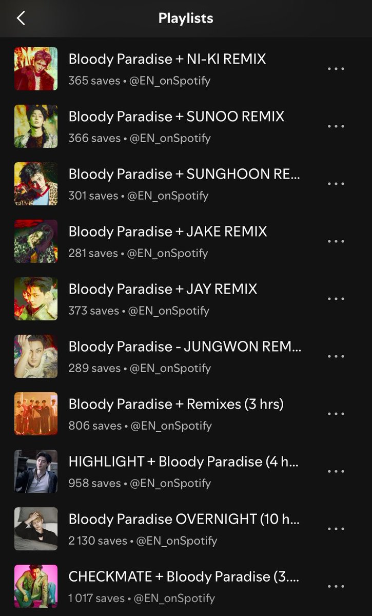bbnuychoo's tweet photo. @EN_onSpotify has all kind of playlists – short and overnight ones, different songs focused!! you just need to choose 2-3 playlists daily and left them running on your device with sound on, it doesn't require any hard labor from you 🥹🙏
https://t.co/oVSLdTacwt https://t.co/cdAMG24Me8