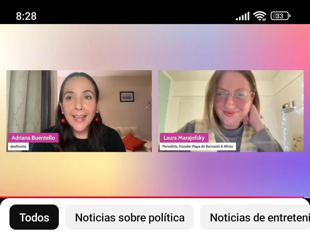 lmarajofsky's tweet photo. Cuando volvés de vacaciones y te invitan a charlar desde 🇲🇽 sobre optimización corporal y politización de la salud y el wellness, gracias @adituzita 💜🙏🏻 Suscríbanse al newsletter del @mapadebarmaids y sigan a @InfoComestible que la continuamos por ahí.
https://t.co/ikPj4D5GbQ https://t.co/n5pSzVlgO9