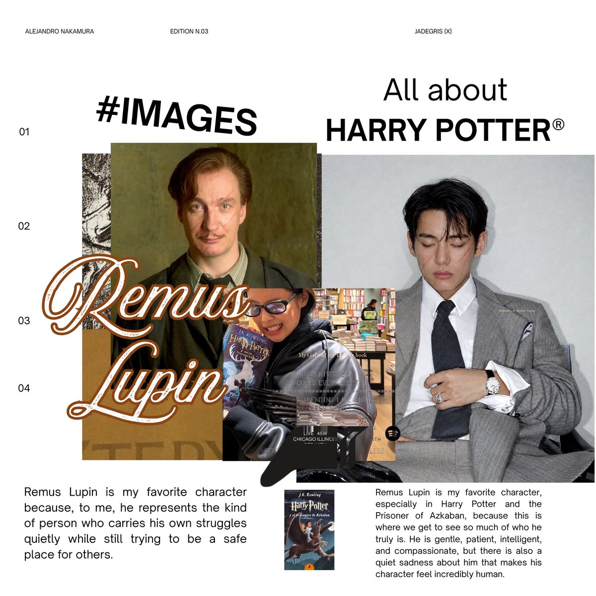 jadegris's tweet photo. Alejandro’s Blog —  #TheLibraryOfUs Grace’s   Day ⠀(⠀Remus Lupin，🐺⠀) ‘ 📖书𓂅 [ Harry Potter and the Prisoner of Azkaban ⋆ Remus Lupin ⋆ the kindest souls carry the darkest nights ] 𓆷 with my girl @unabridgedsun https://t.co/6mvbJqXUvA