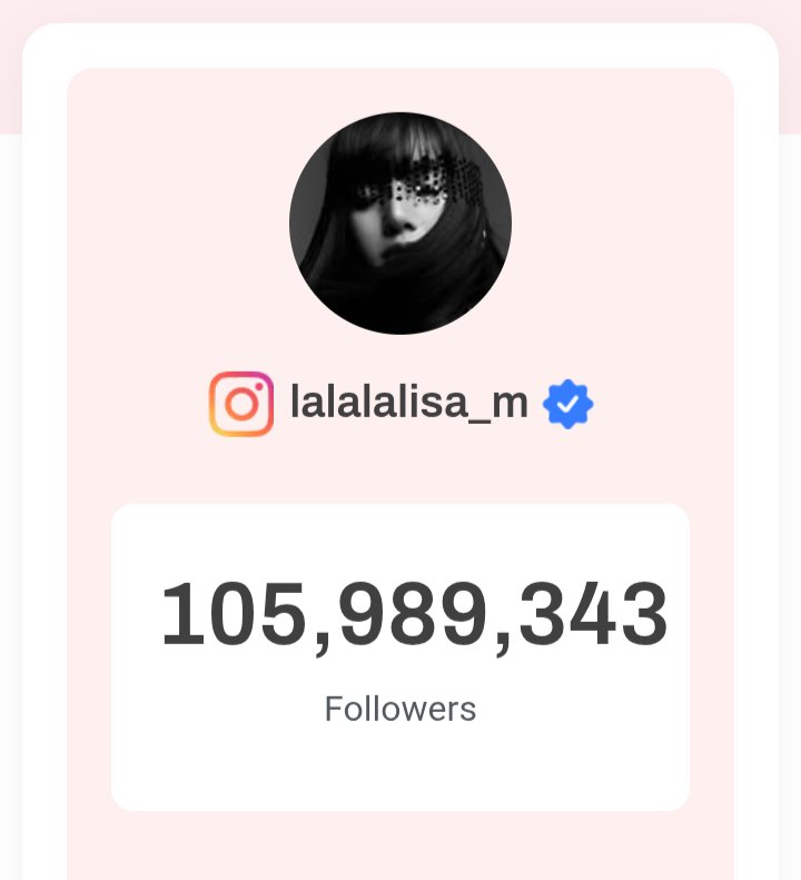 HOT_LALISA27's tweet photo. ✨Always takes time to visit her IG everyone @.lalalisa_m
IG HAS SURPASS #105_9M
DON’T FORGET TO KEEP ENGAGED GUYS .✨ #106M
We need "16,657" so we can reach 106M🥺🙏🏻
#LISA #SaWaDiKa #Press_Play
#WeAreLloud
#LLOUD https://t.co/lR1JnIBexm