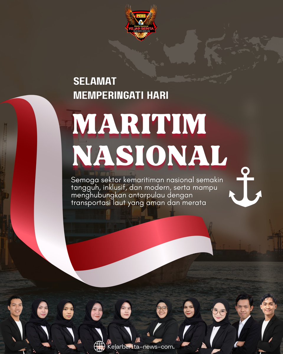 MediaBabelGrup's tweet photo. 🌊🇮🇩 Selamat Hari Maritim Nasional

Media Nasional Kejar Berita News turut memperingati Hari Maritim Nasional sebagai momentum untuk meningkatkan kesadaran bersama terhadap pentingnya laut bagi kehidupan dan pembangunan bangsa.

Laut Terjaga, Maritim Berdaya, Indonesia Sejahtera. https://t.co/5tFwccpkvk