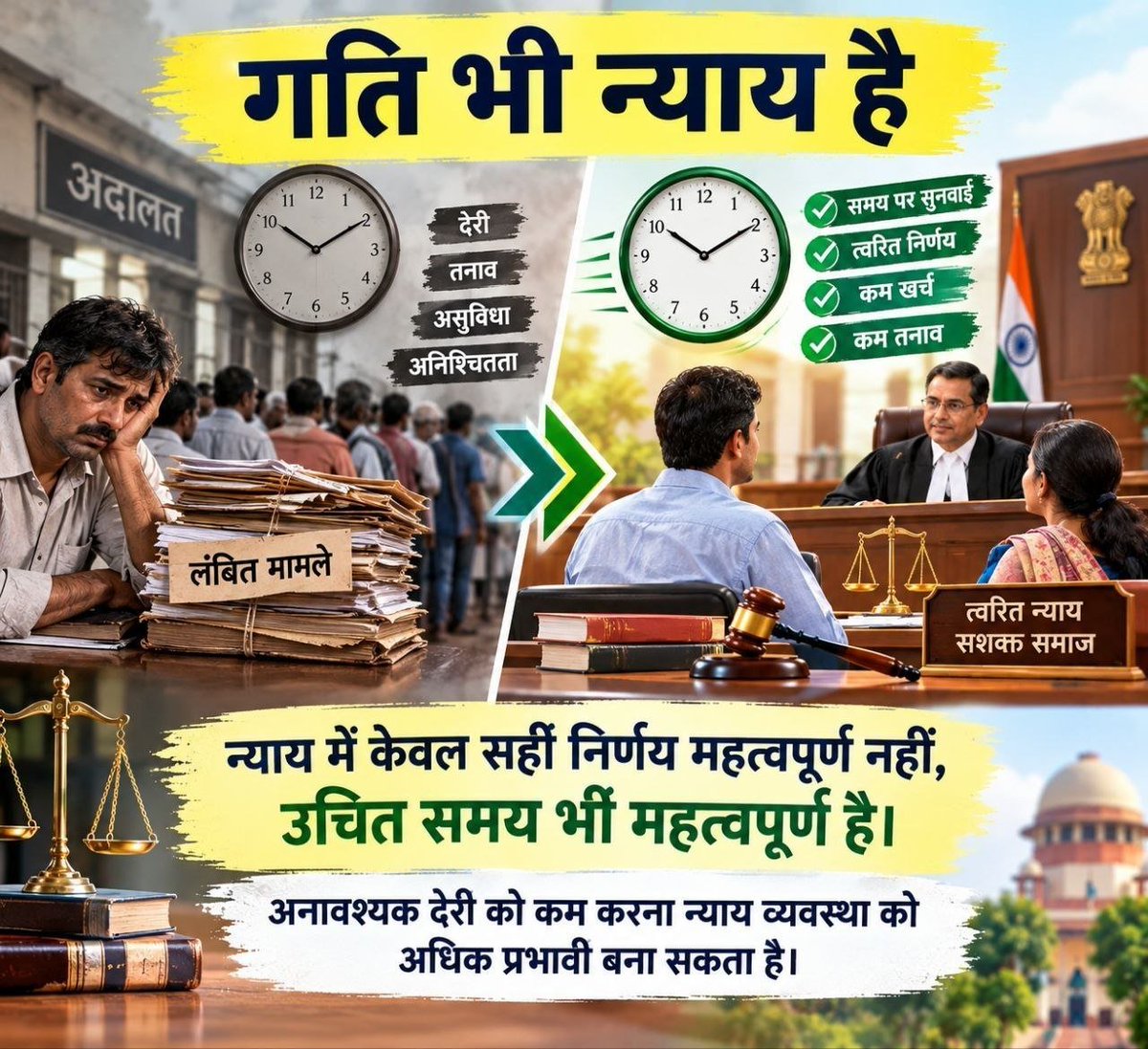 NarendraMendhe1's tweet photo. @jagohindustani_ लंबे समय तक मुकदमा चलना Undertrial Prisoners के लिए कठिन परिस्थिति पैदा कर सकता है। जमानत पर समयबद्ध निर्णय आवश्यक हैं। #RightToBail स्वतंत्रता से संबंधित महत्वपूर्ण विषय है। न्यायिक प्रक्रिया को अधिक प्रभावी और पारदर्शी बनाना Nyayik Sudhar का उद्देश्य होना चाहिए। https://t.co/XaFxcHeef4