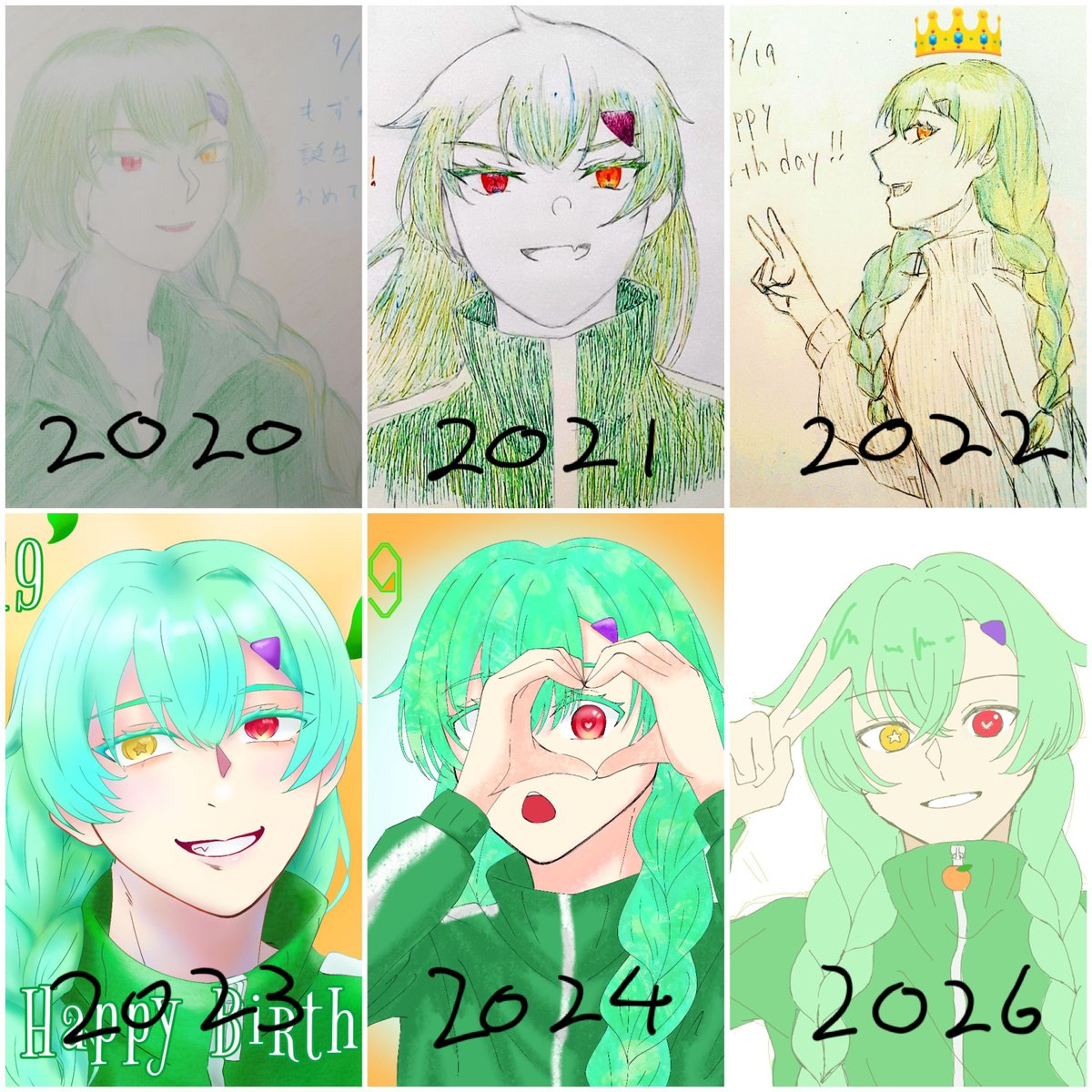 flora_0921's tweet photo. 過去絵もRTしてくれて横転しながら並べた　４枚目が１番ちゃんと描いてる🤨 https://t.co/T20gPG2vJP