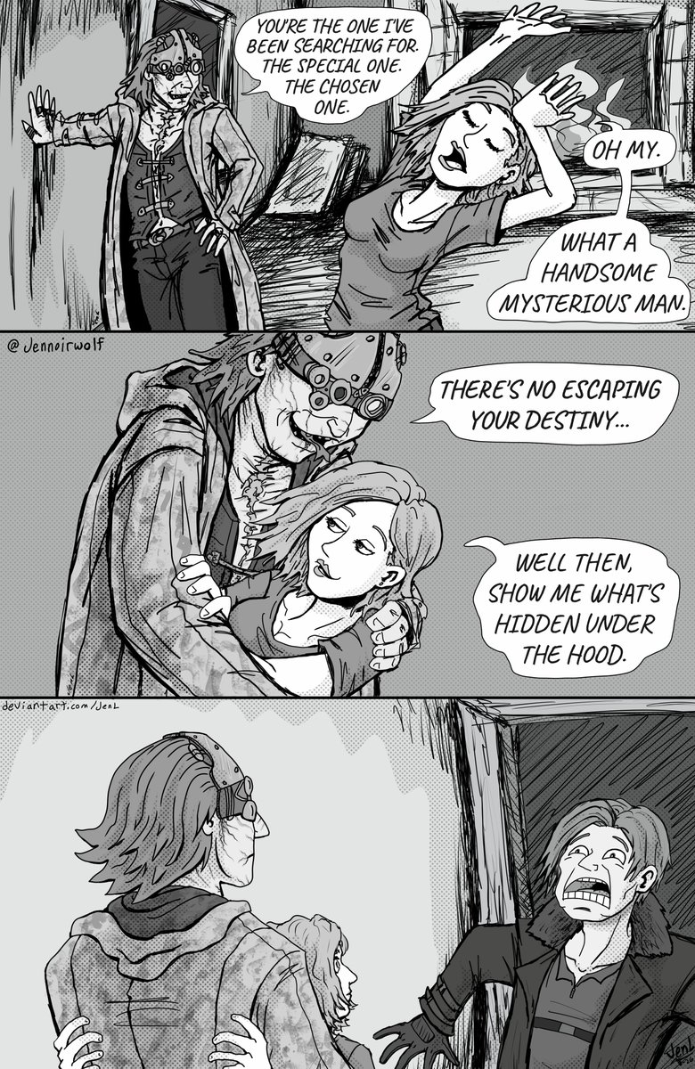 JenNoirwolf's tweet photo. How I recall the events at Wrenwood Hotel.
I swear half of Victor's dialog sound like pick up lines.
#victorgideon #graceashcroft #leonkennedy
#ResidentEvilㅤ #residentevilrequem #REBHFun https://t.co/nxVIySv0rN